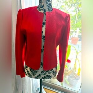 Vintage Bobbie Brooks Red Cropped Blazer Jacket Size 11/12 – Union Made (ILGWU)